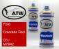 Preview: Ford, Colorado Red, D3 / M7042: 400ml Sprühdose + 400ml Klarlack - Set, von ATW Autoteile West.